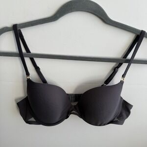 Soma Bodify Demi Bra Women's 36B Dark Gray‎ Lined Underwire Soft Fast Shipping